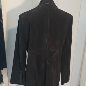 Star⭐BOHO✌SUEDE AnneKlein70's STYLE FULLY LINED BELL SLEEVES SzXL